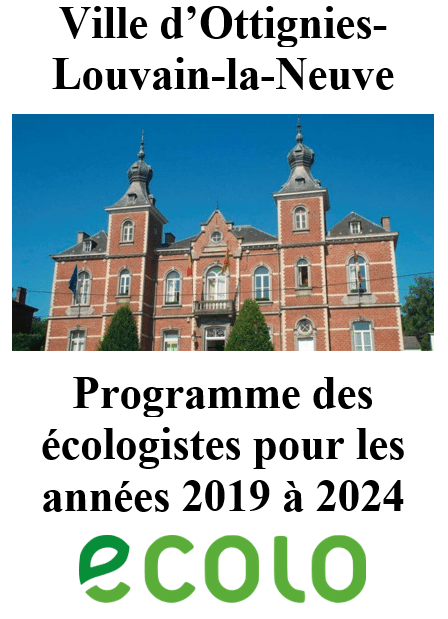 Les écologistes d’OLLN publient leur programme électoral 2019-2024